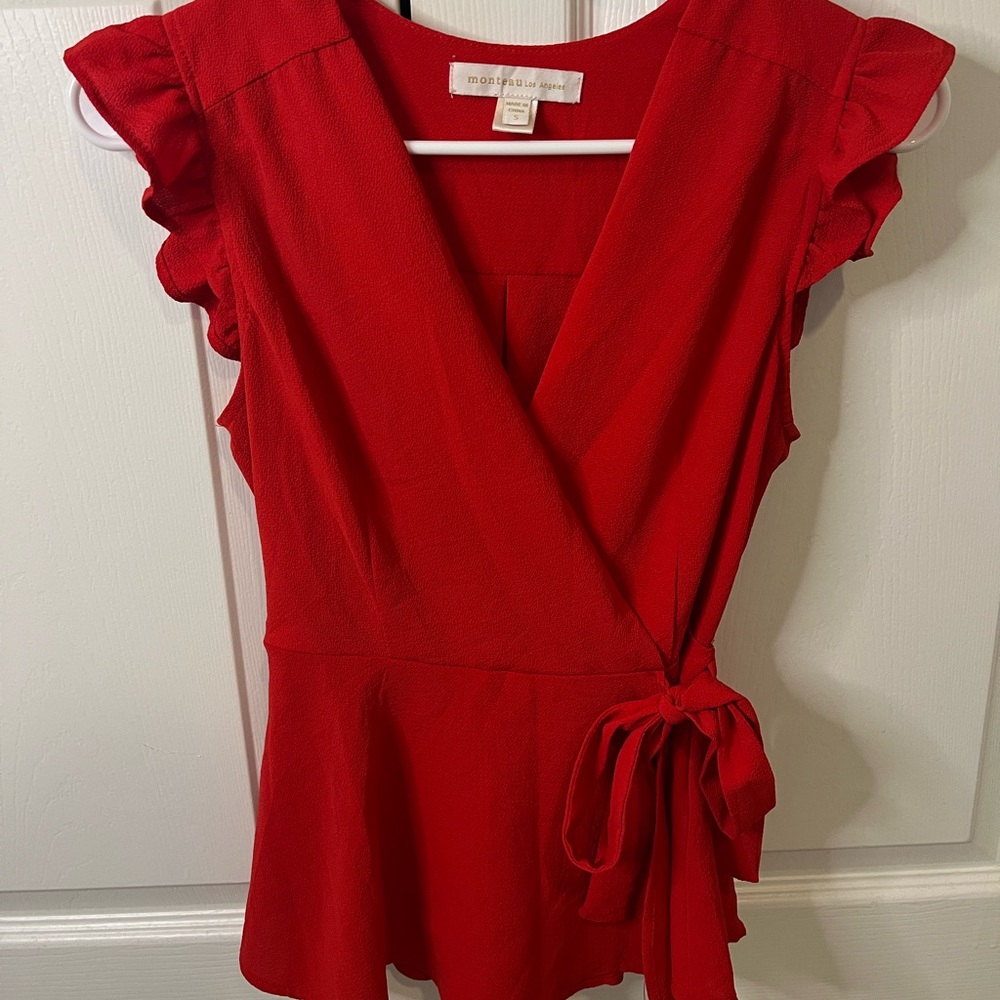 Red blouse
